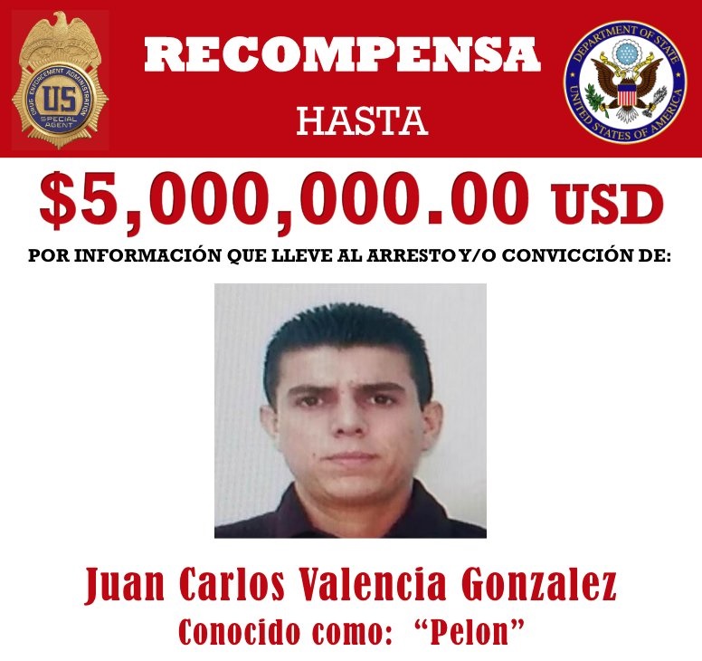 Se busca. Ofrecen hasta 5 mdd por Juan Carlos Valencia, hijastro de ‘El Mencho’; lo vinculan al CJNG