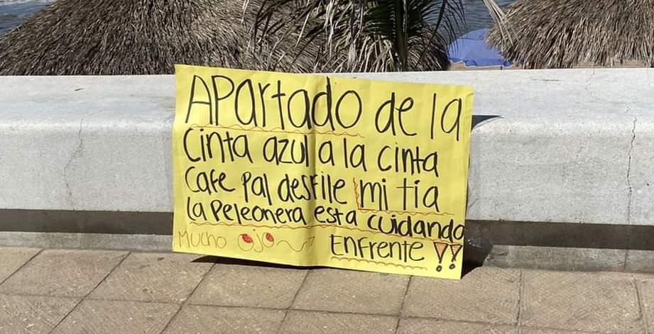 ¡Querían primera fila!; a dos semanas del posible carnaval, con cartulinas apartaban espacios en el malecón