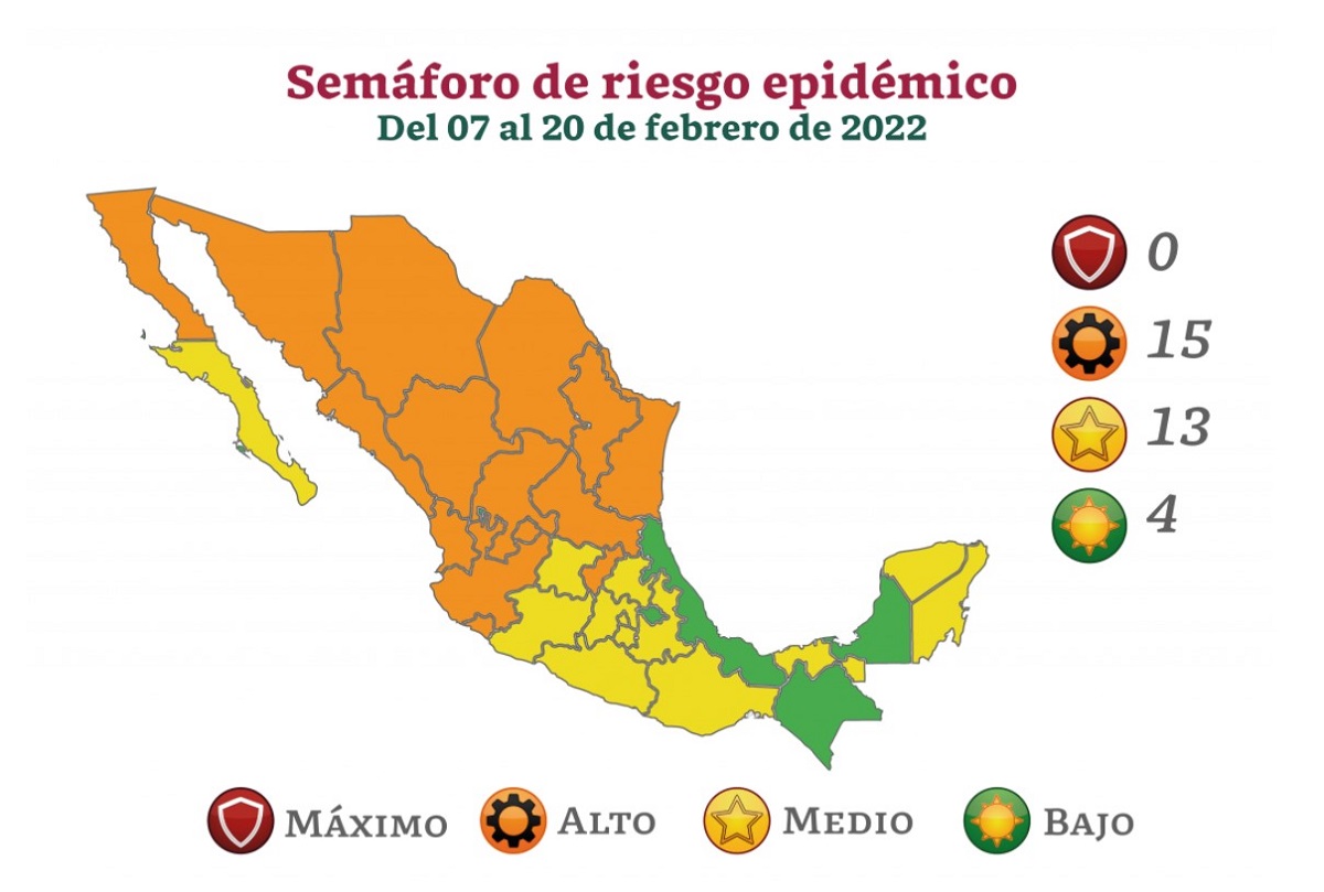 Por aumento de contagios por COVID-19, a partir del lunes Sinaloa estará en semáforo naranja hasta el 20 de febrero
