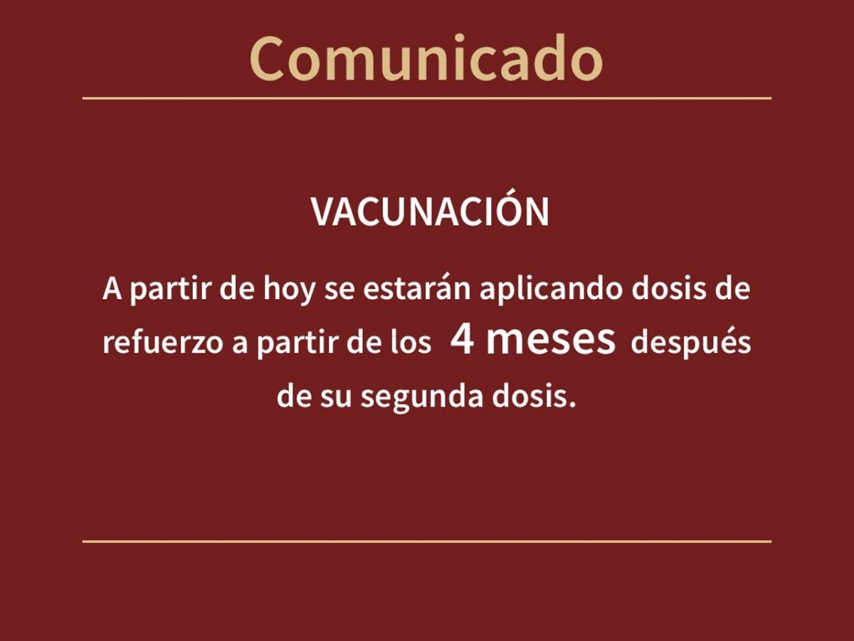 En Sinaloa ya pueden aplicarse la vacuna Covid de refuerzo a los 4 meses de haber recibido la segunda dosis