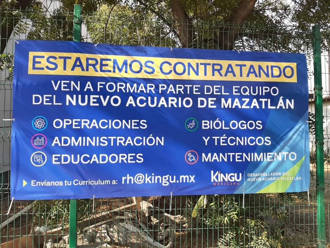 Abren vacantes para trabajar en el Nuevo Acuario Mar de Cortés de Mazatlán