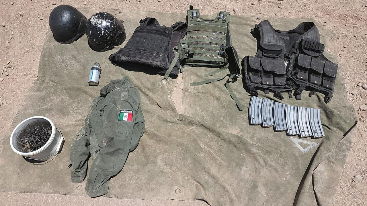 Hallan vehículos, ropa táctica y un arma en Alcoyonqui; SSPE descarta balacera