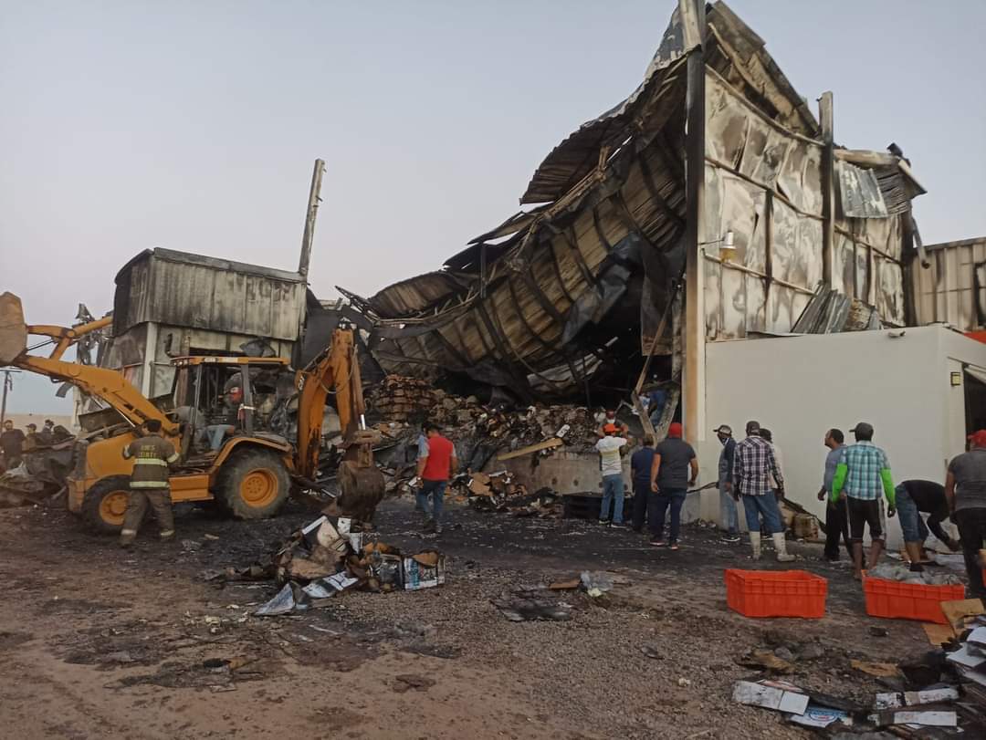 Piden no consumir camarón de la procesadora incendiada en Casa Blanca, en Guasave
