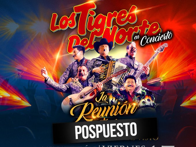 Nuevamente posponen concierto de Los Tigres del Norte en Culiacán