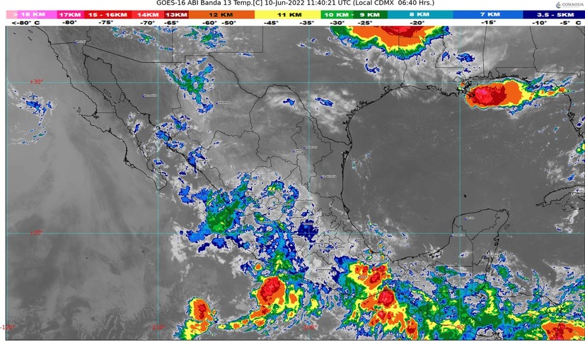 Chubascos con descargas eléctricas podrían presentarse hoy en Sinaloa; las temperaturas rondarán entre los 35 y 40 grados