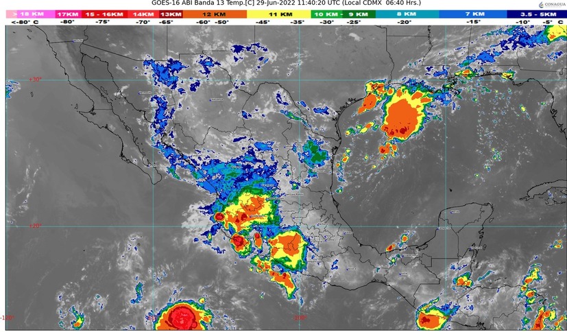 Lluvias de 50 a 75 milímetros se esperan hoy en Sinaloa, así como temperaturas de 40 a 45 grados, dice el SMN