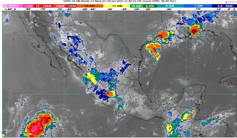 Siguen los pronósticos de lluvia de entre 50 y 75 milímetros para Sinaloa, así como temperaturas de 40 a 45 grados