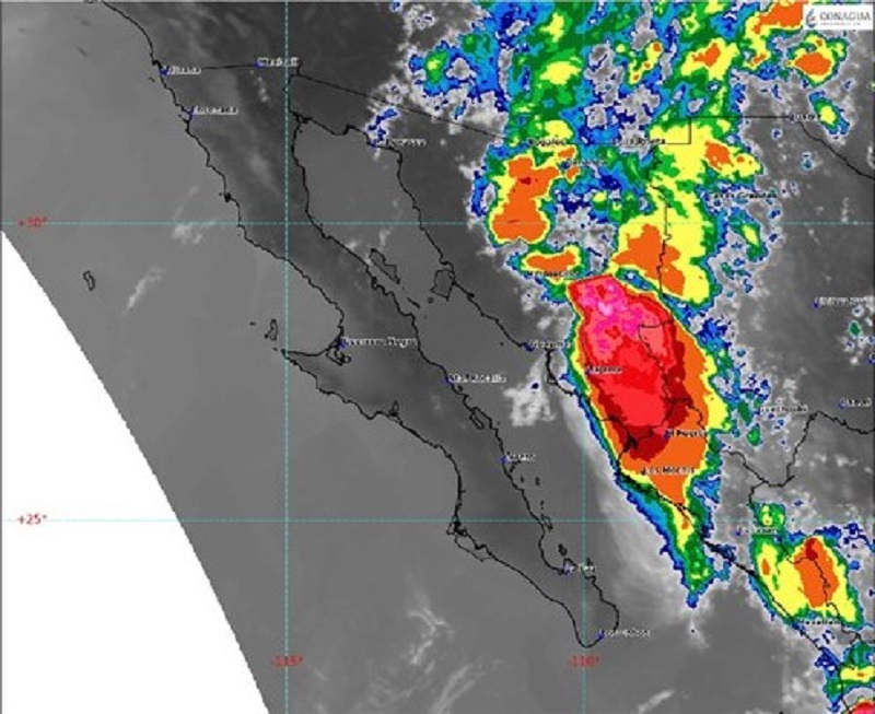 ¡Ahí viene el agua! Pronostican lluvias para esta noche en seis municipios de Sinaloa