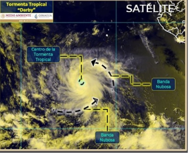 Se forma la tormenta tropical “Darby” en el Océano Pacífico