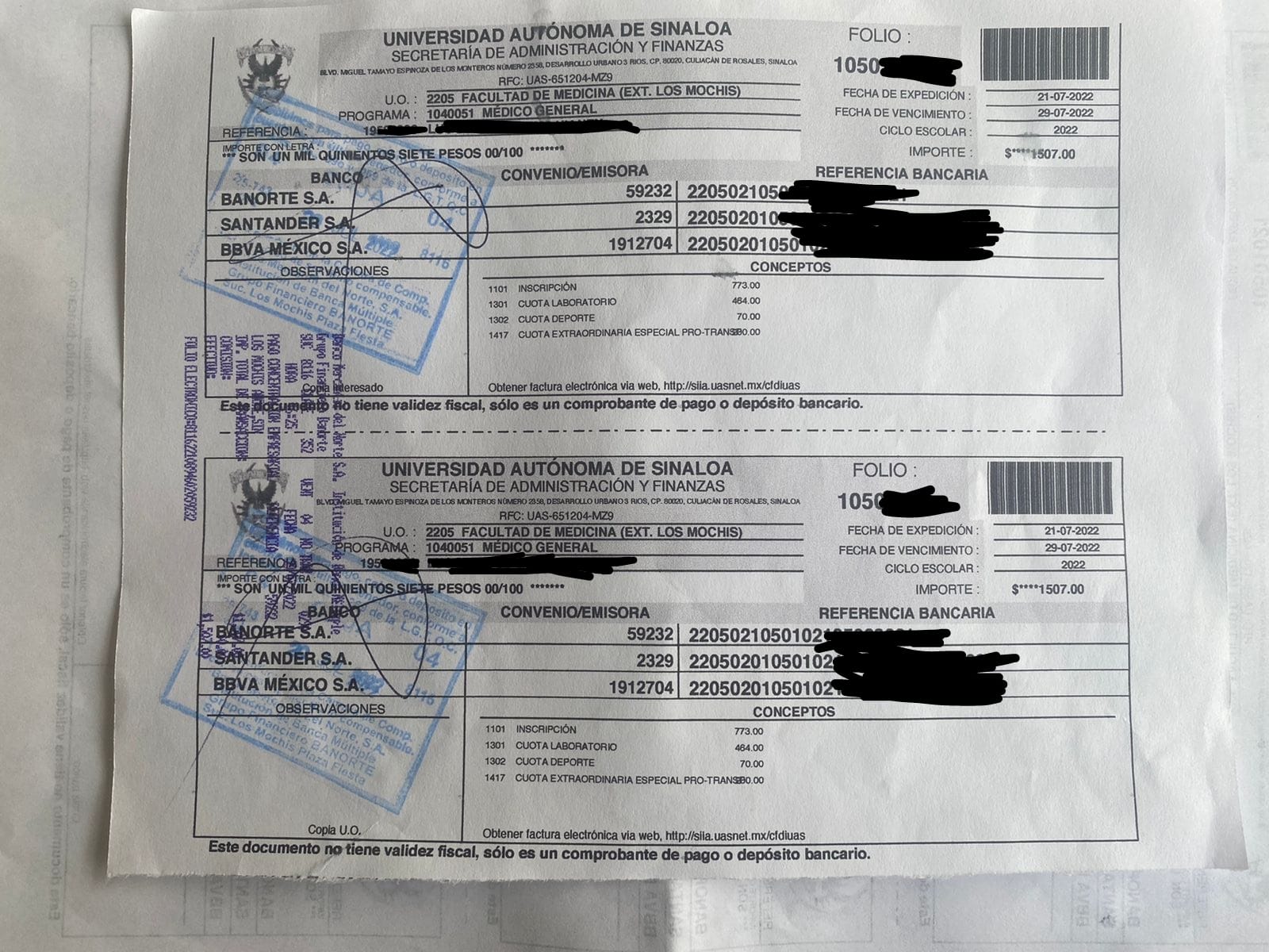Estudiante de Medicina de la UAS paga doble su colegiatura porque no le validaron una transferencia