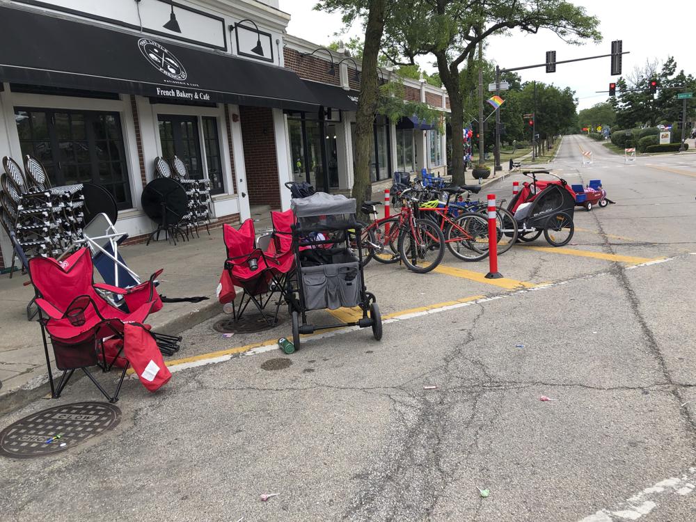 Lugar del tiroteo en Highland Park. Foto: Cortesía