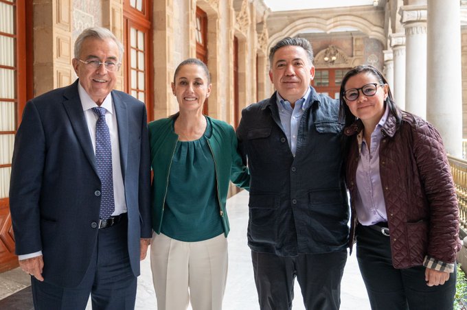 Rocha se reúne con Claudia Sheinbaum en CDMX previo a cena con AMLO
