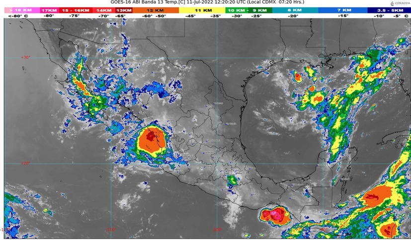 Lluvias puntuales muy fuertes se esperan para algunas zonas de Sinaloa este día, así como altas temperaturas, dice el SMN