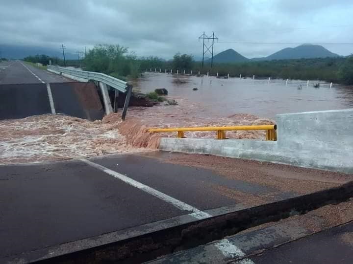 Reabren o habilitan tramos carreteros de Guaymas, Hermosillo y Empalme afectados por las lluvias