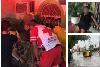 ¡Le salvan la vida! Rescatan a mujer que cayó a un arroyo; este es el reporte preliminar de lluvias
