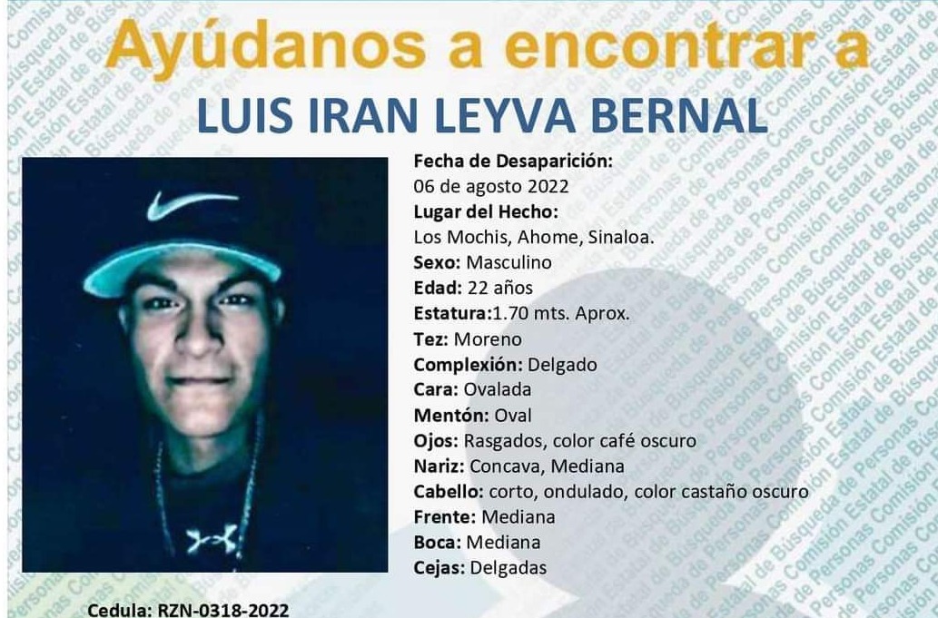 Rastreadora busca a su hijo Luis Iran, se encuentra desaparecido en Los Mochis