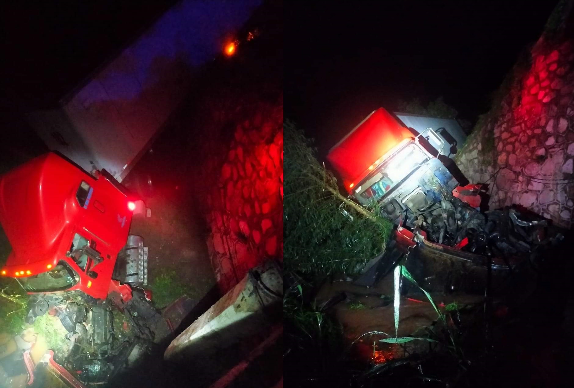 Chofer de tráiler pierde el control y se sale de la carretera libre Mazatlán-Culiacán