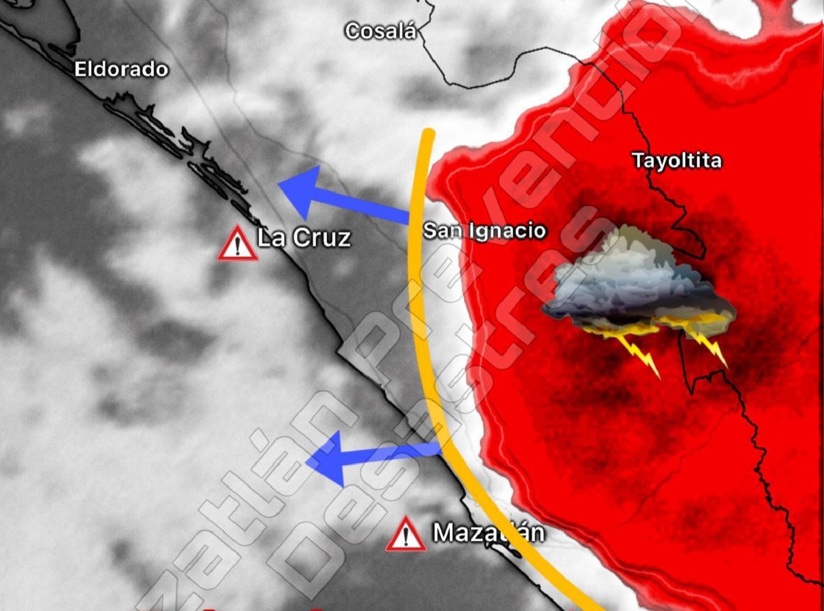 ¿Vas a salir? Alista el paraguas, se aproxima tormenta en Mazatlán durante esta noche de jueves