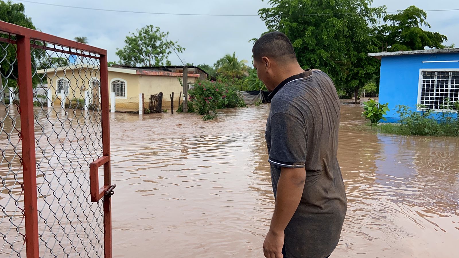 Se inundan más de 50 familias en Rancho Viejo, Mocorito; en Caimaneros y Pericos también hay afectados