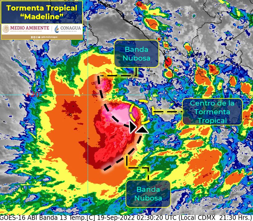 Clima: Tormenta Tropical ‘Madeline’ podría dejar lluvias puntuales en Sinaloa en las próximas horas