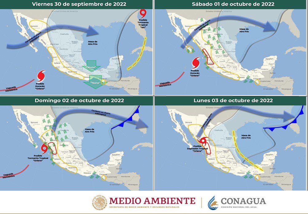 “Orlene” impactaría Sinaloa como huracán categoría 2; tocará tierra el lunes entre Culiacán y Angostura