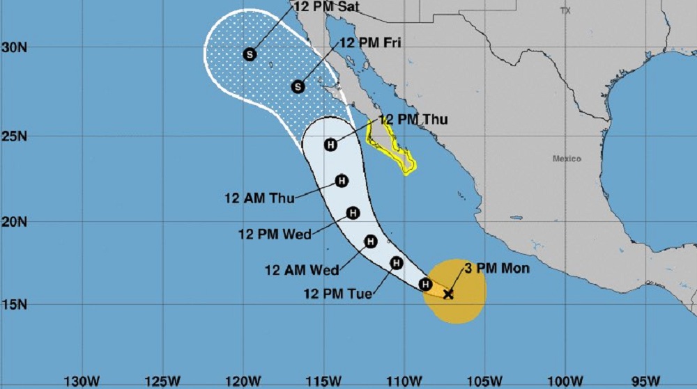 ‘Kay’ podría pasar a huracán categoría 2 la tarde del martes: Meteoróloga