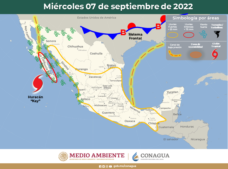 El huracán ‘Kay´ ya no representa peligro para Sinaloa: Protección Civil