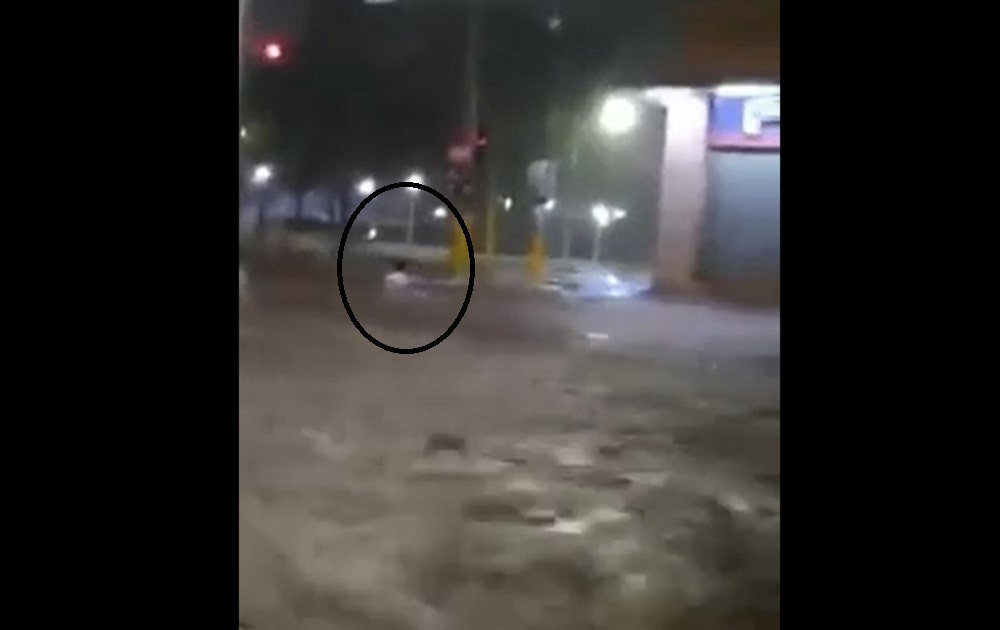Persona arrastrada por la lluvia en Culiacán se puso a salvo por sus propios medios: Testigos