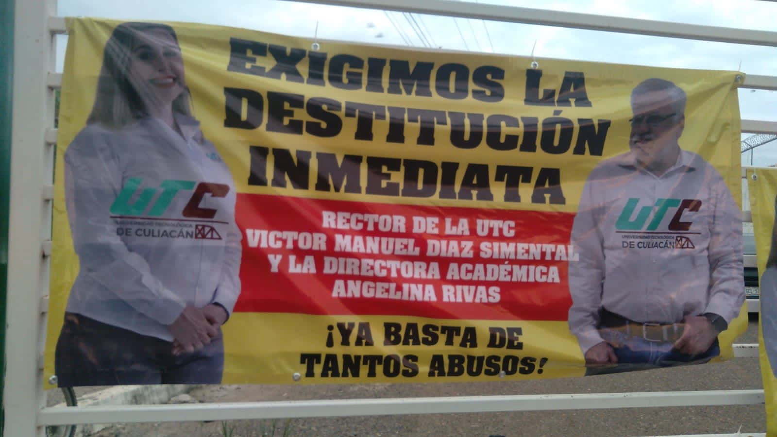 Se manifiestan estudiantes y trabajadores de la UTC; piden destitución del rector, directora y administrador