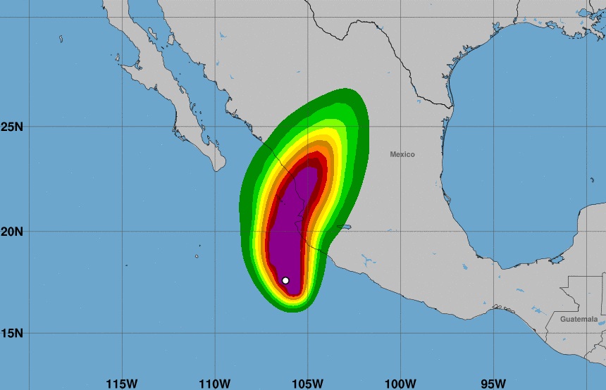 Se fortalece ‘Roslyn’ a huracán categoría 4; se espera toque tierra el domingo por la mañana