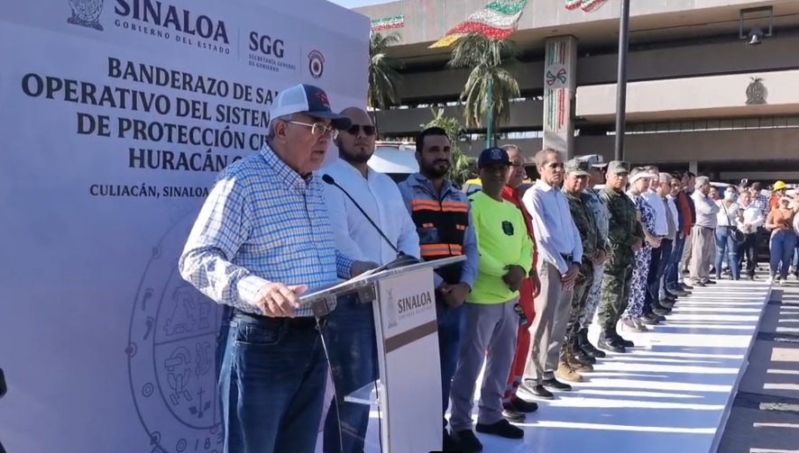 ¡En alerta! Rocha da salida a toda la fuerza del Estado rumbo al sur de Sinaloa, ante llegada del huracán ‘Orlene’