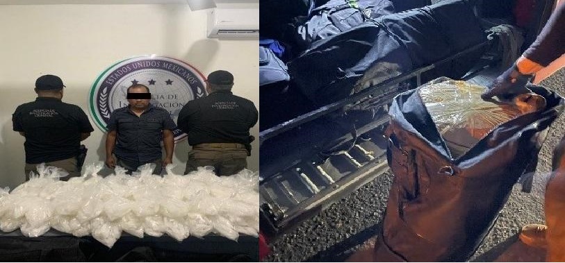 Detienen a una persona en Escuinapa con más de 28 kilos de clorhidrato de metanfetamina