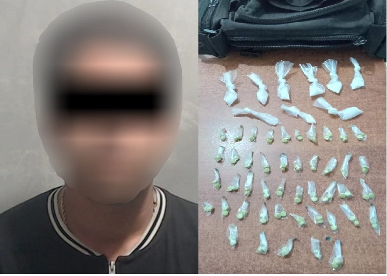 En Culiacán: Policías municipales detienen a un sujeto con pastillas de fentanilo y paquetes de cristal
