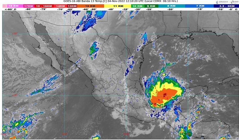 Se extiende el frente frío No 7 sobre el norte del país; hoy las temperaturas en las sierras rondaron los -10 grados