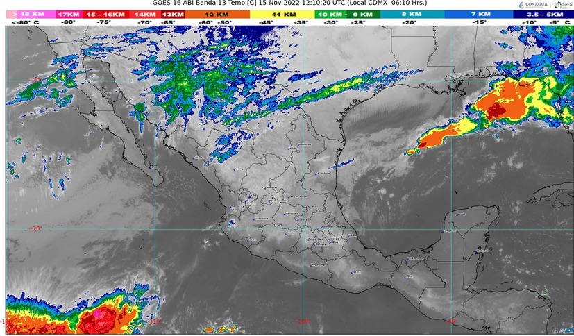 Pronostican descenso de las temperaturas diurnas en el noroeste del país debido al frente frío No 9