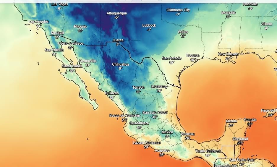 Salvador Alvarado y Angostura amanecen a 8 grados; se pronosticaba que el Valle del Carrizo descendiera a 6