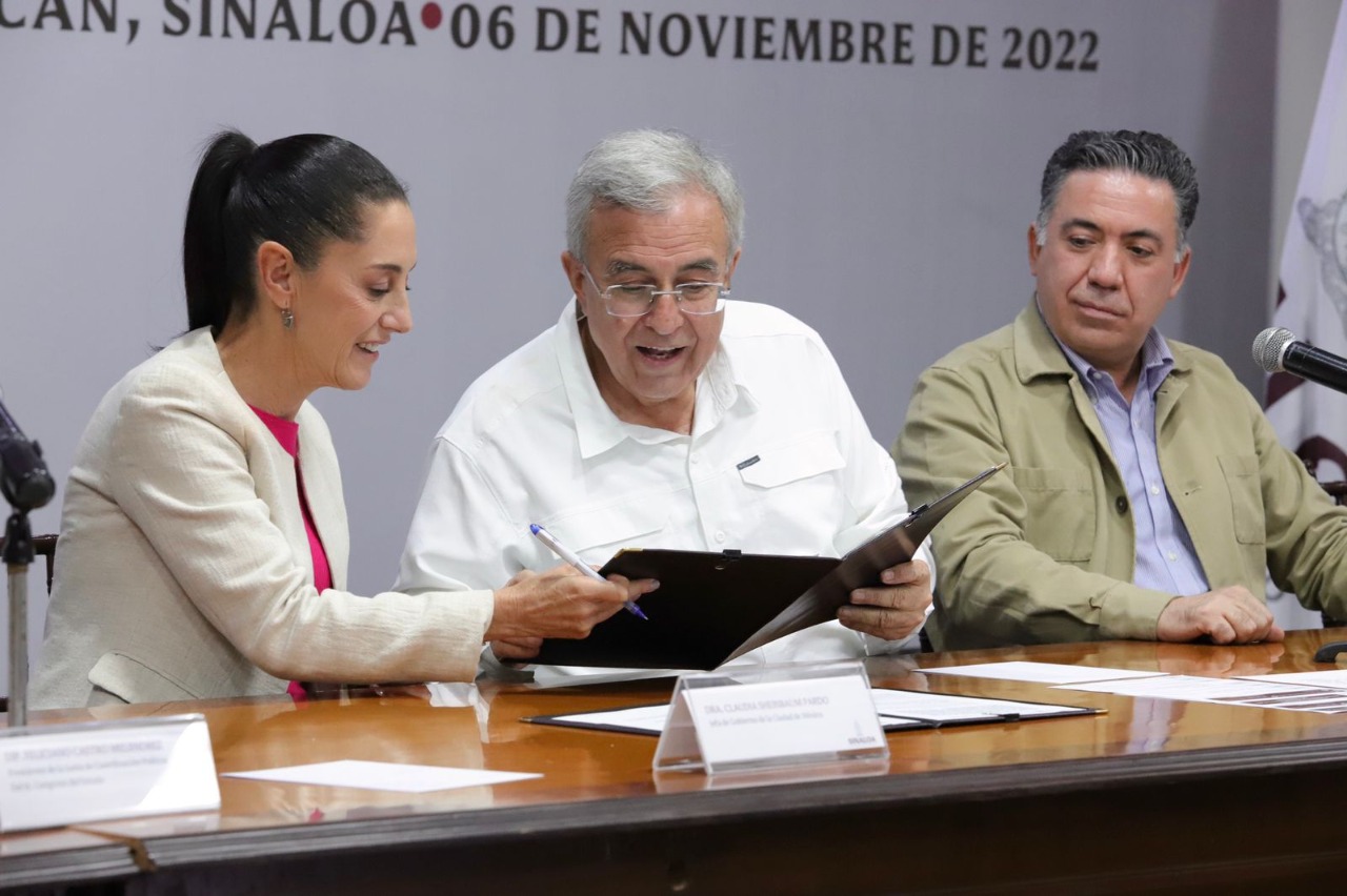 Asegura el gobernador, Rubén Rocha Moya que tiene relación de 10 con Claudia Sheinbaum