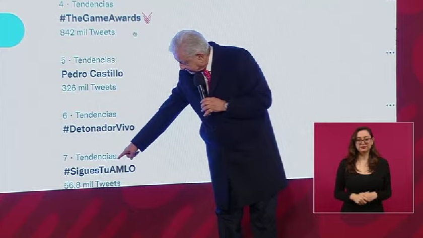¡Uy qué miedo! Responde López Obrador a #SiguesTuAMLO, tras acontecimientos políticos en Perú