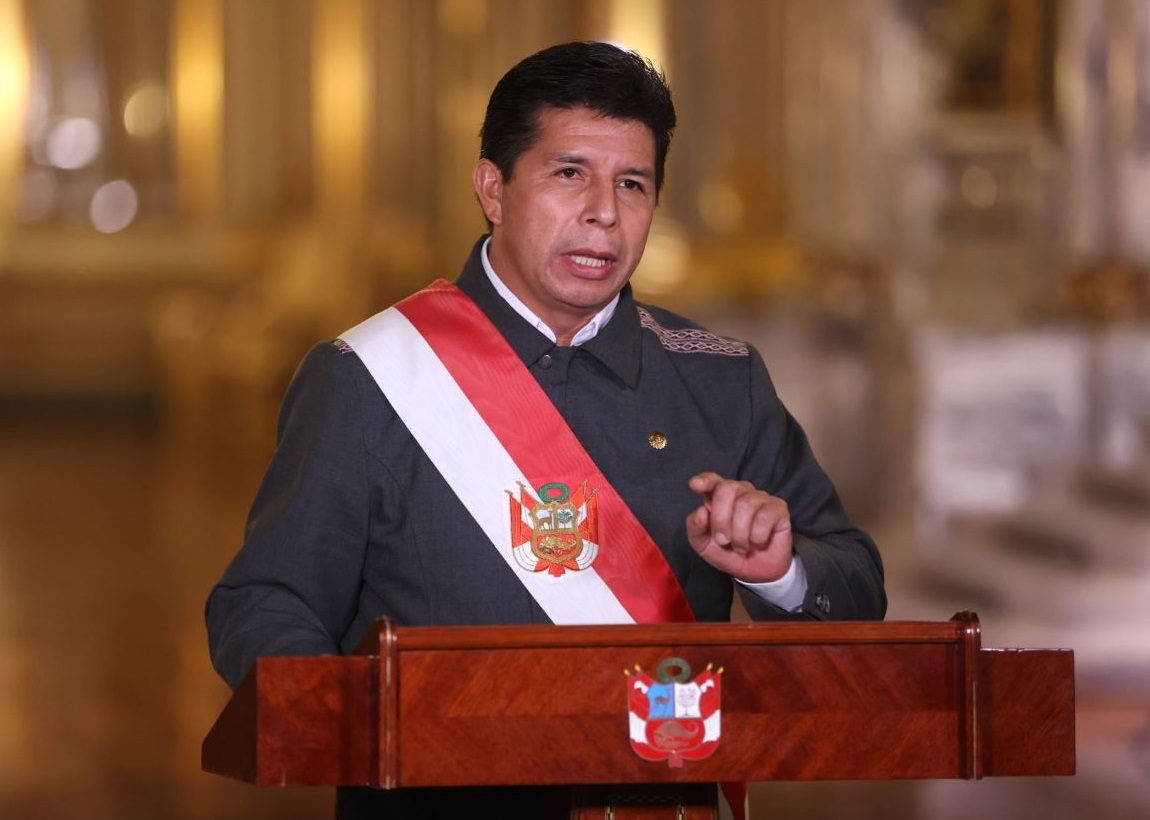 Pedro Castillo, presidente de Perú, decreta ‘Estado de Excepción’, disuelve el Congreso y anuncia otras medidas