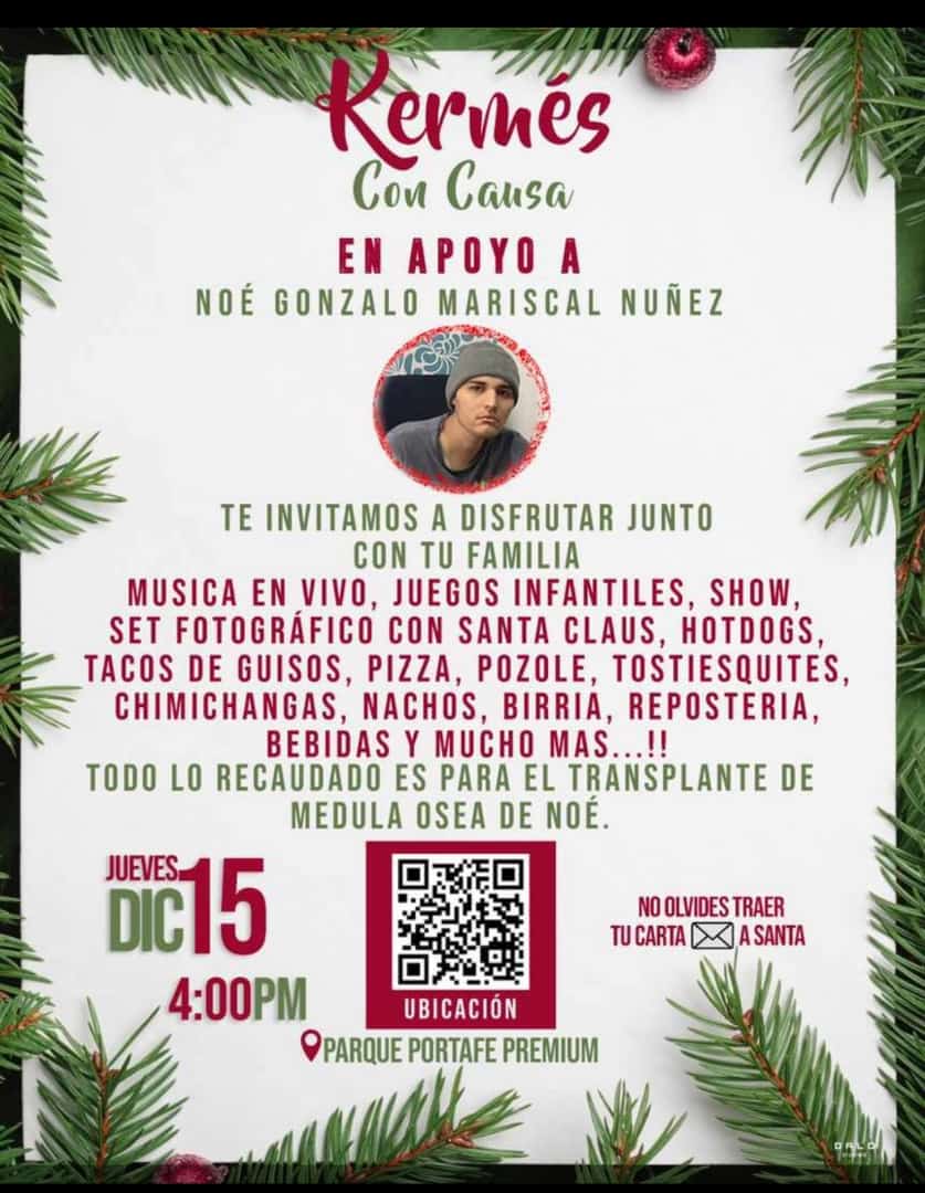 Noé Gonzalo necesita un trasplante, Súmate a su Kermés con Causa para apoyar su tratamiento