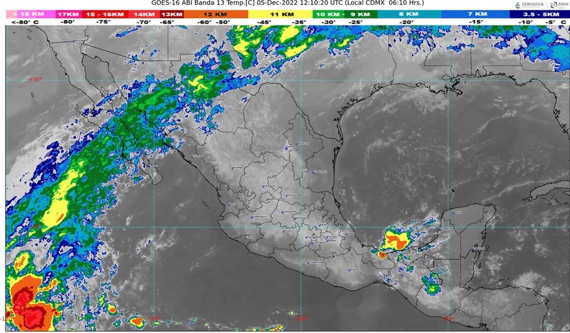 Amanece templado Sinaloa; hoy se esperan chubascos en el norte del estado y un nuevo frente frío en breve