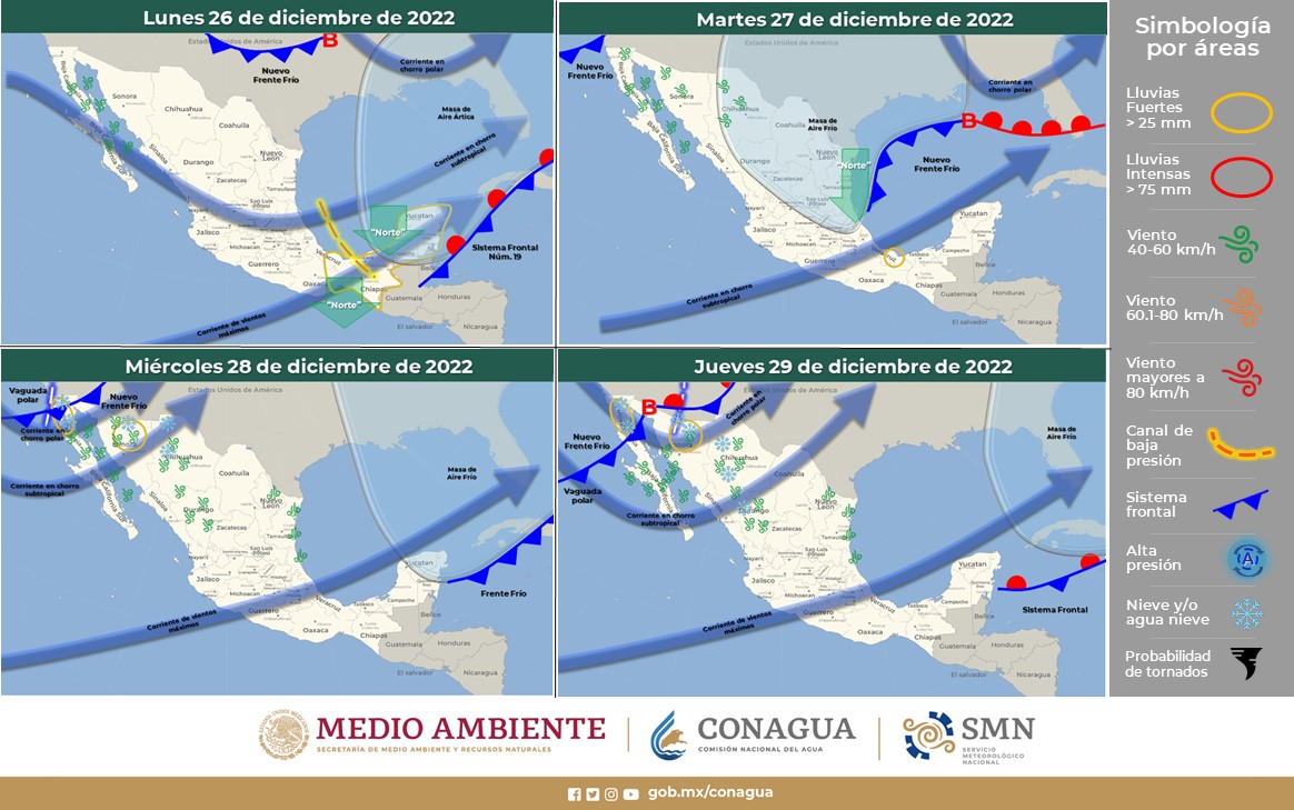 Guasave y Angostura amanecen a 7 grados; hoy ingresa el frente frío No. 20 al país por la frontera noreste
