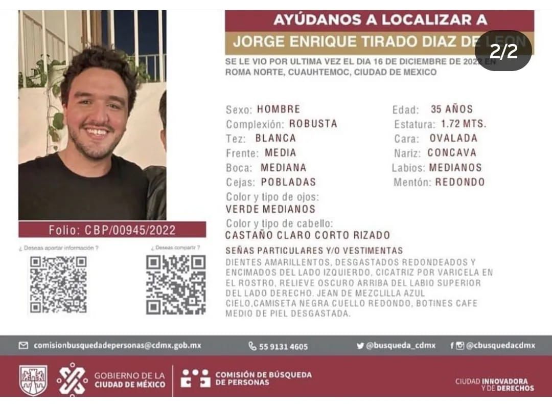 Desaparecen en la CDMX los mazatlecos Jorge y Andrés Tirado; piden ayuda para localizarlos