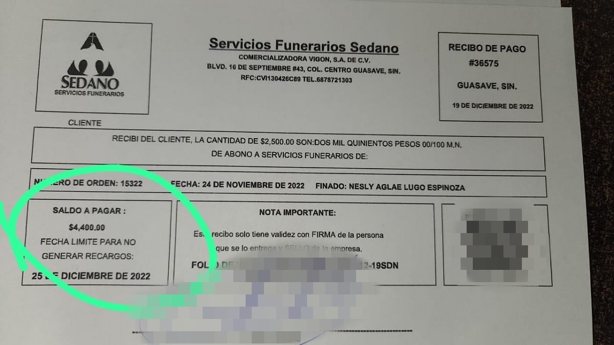 Jacinto necesita de tu apoyo para pagarle a funeraria de Guasave tras perder a su familia