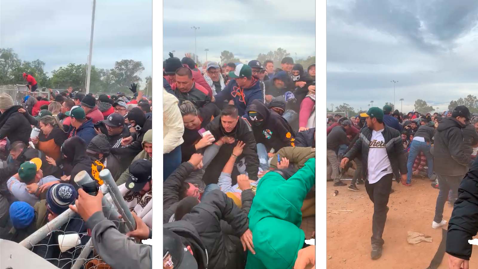 ‘No se vale, nosotros estamos desde las 4:00 am aquí’: Aficionados de Cañeros luego de tumbar la cerca del estadio
