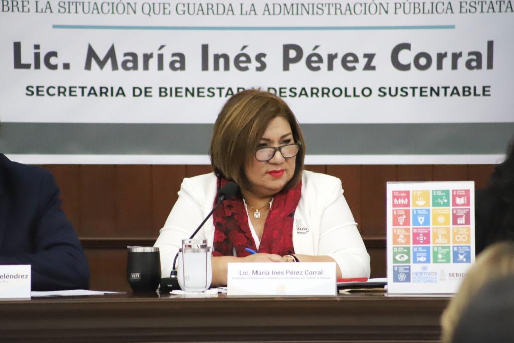 Comparece María Inés Pérez ante el Congreso del Estado