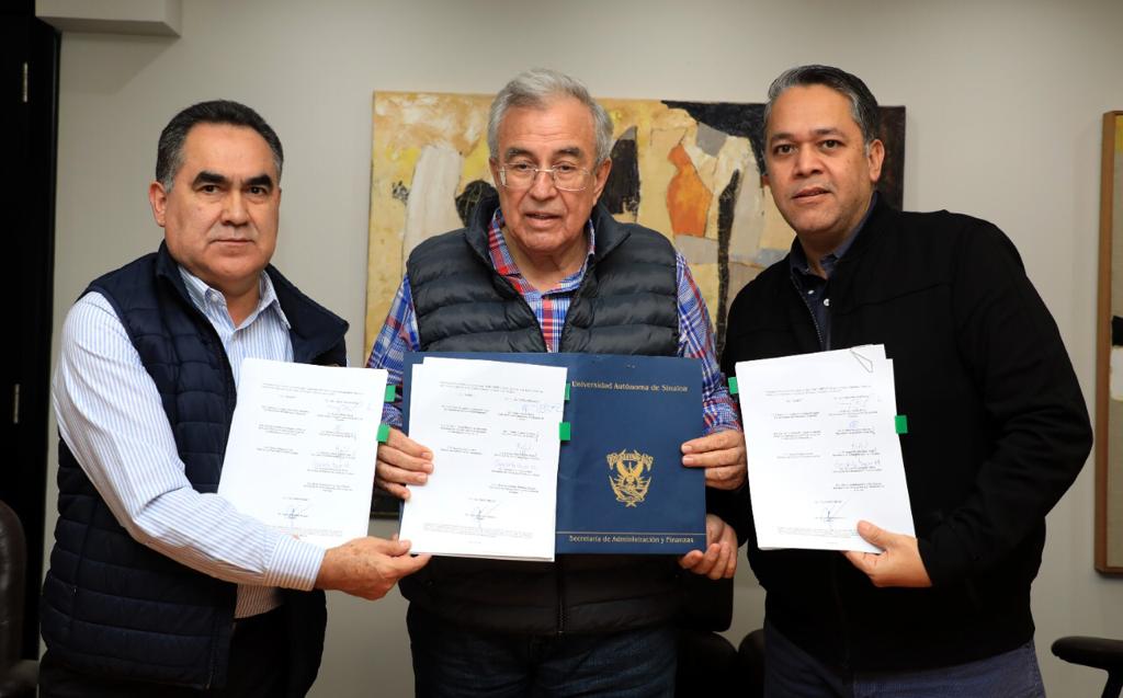 ¡Sí habrá quincena! Firma Rocha convenio de apoyo financiero 2023 con la UAS y adelanta recurso para pago