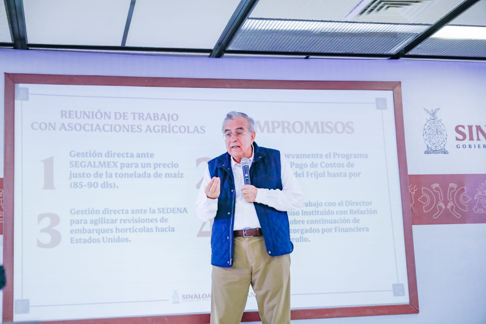 Promete Rocha que en días se reactivarán créditos a productores; hoy firma convenio con FIRA en Los Mochis