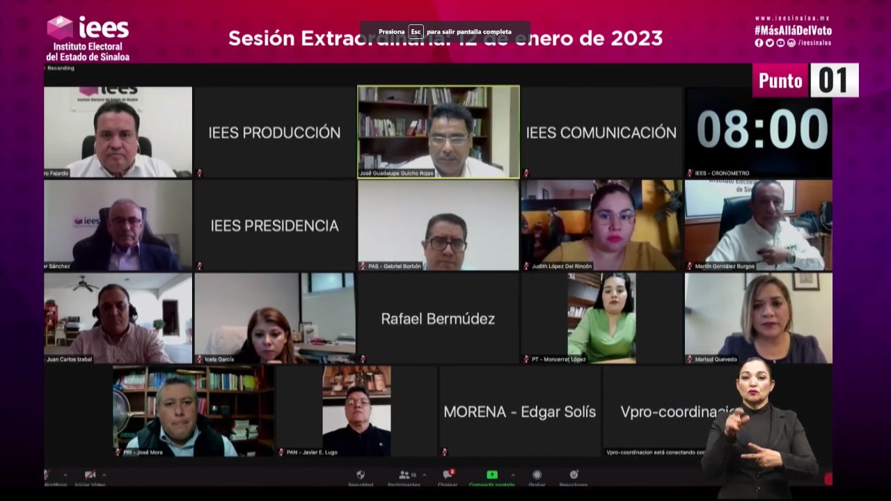 Aprueba el IEES actualización del financiamiento a partidos políticos para el 2023 por más de 156 mdp