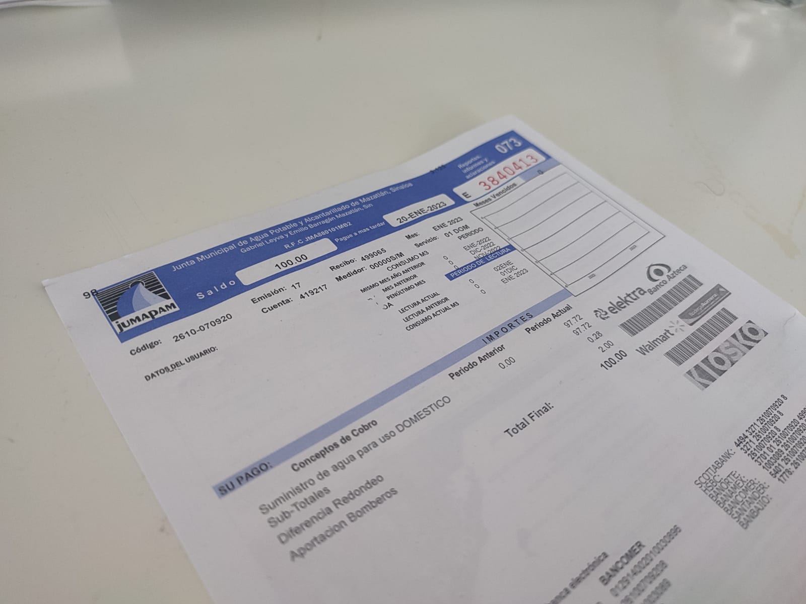 ¿Te enteraste? Jumapam ya ajustó la tarifa en los recibos y el mínimo llega a los 100 pesos